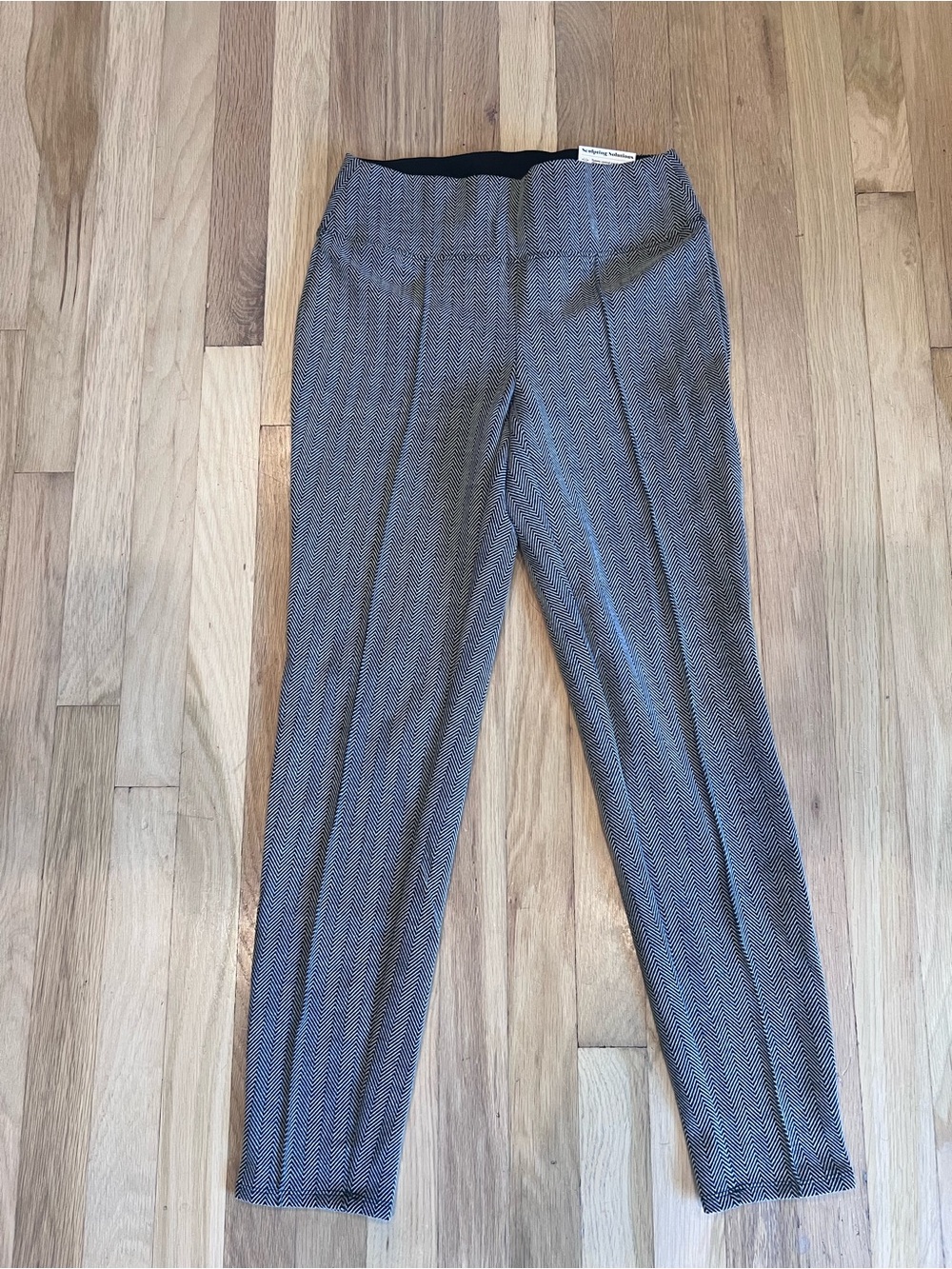 Nine West Gray Herringbone Slim Ponte Trousers